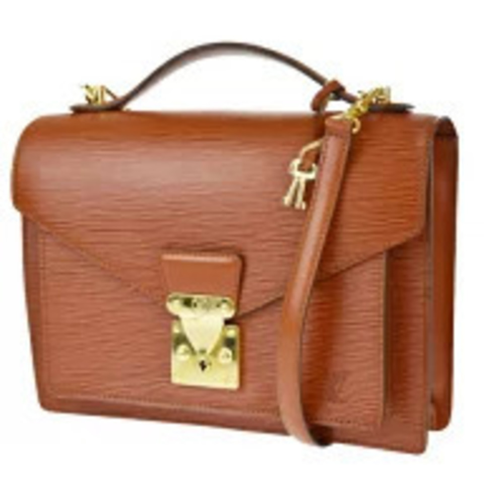 Louis Vuitton Monceau Epi Leather 2Way Shoulder Bag Kenya Brown